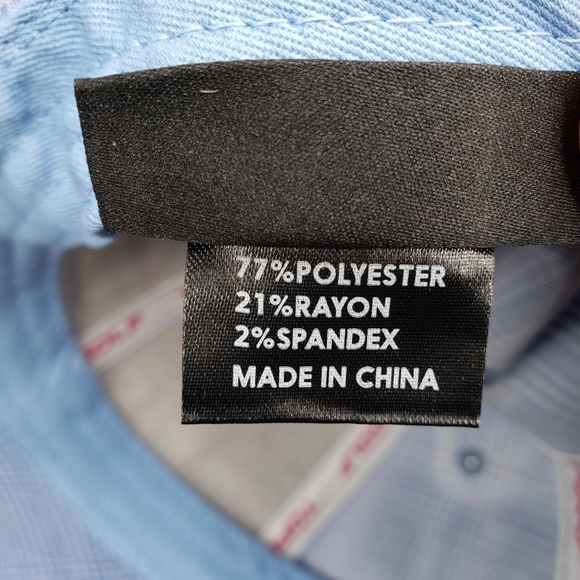 Top Golf | Light Blue Preppy Plaid Sporty Athletic Graphic Golf Cap Hat Unisex - Picture 6 of 7